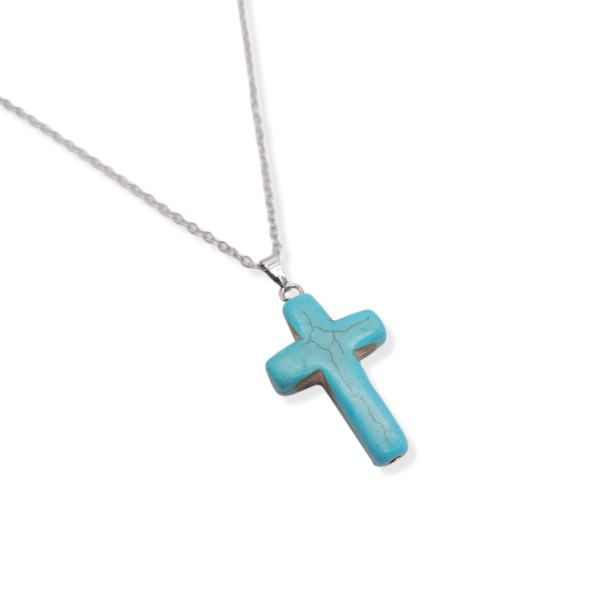 Turquoise Cross Pendant Necklace | Euro Bijoux Ltd