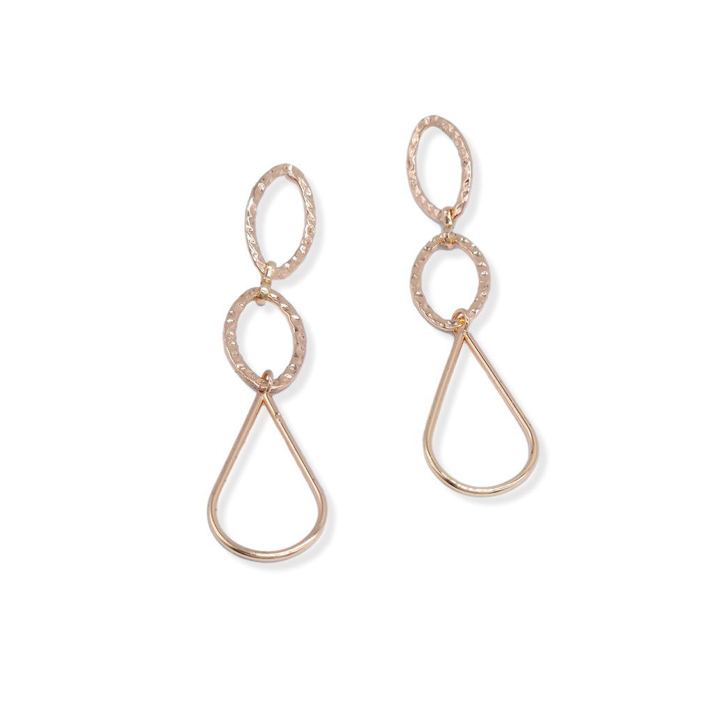 Gold Link Drop Earrings by Kiki & Chloe