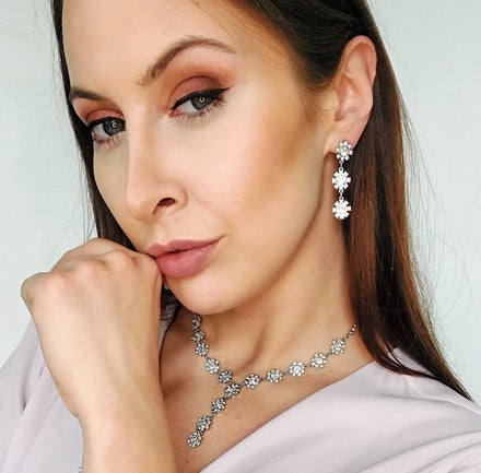 Diamante Necklace & Earring Set