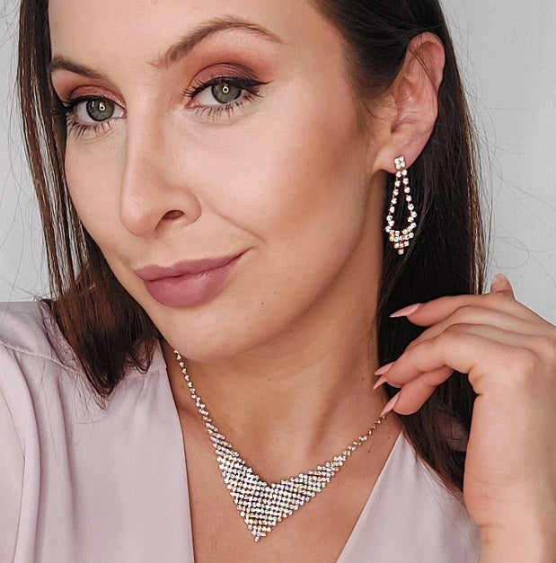 Diamante Necklace & Earring Set