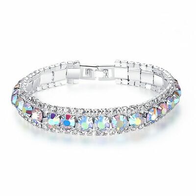 AB Rhinestone Crystal Tennis Bracelet