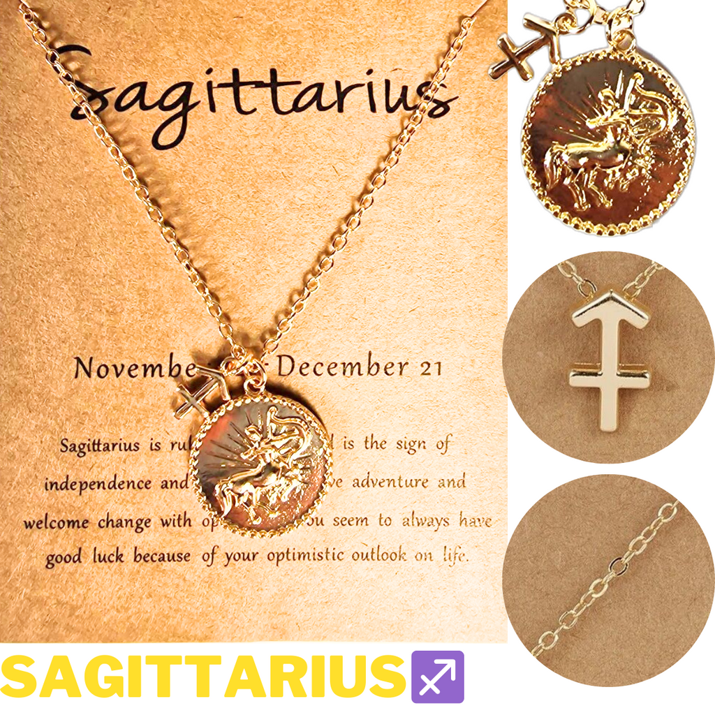 Zodiac Art Coin Constellation Necklace