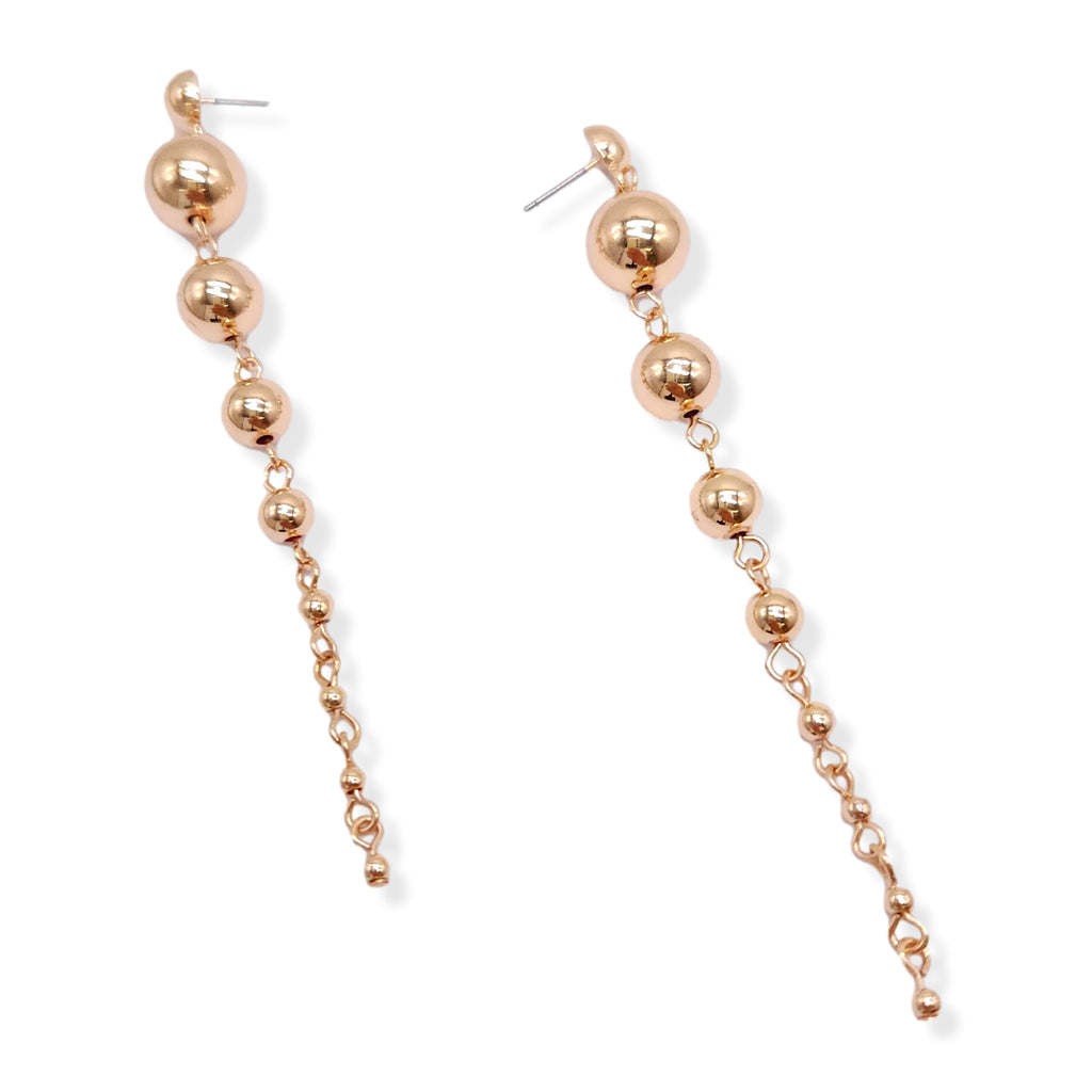 Gold Ball Drop Earrings