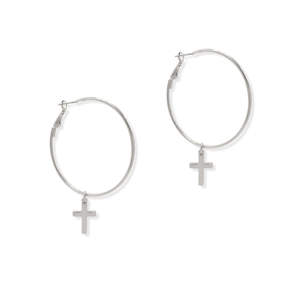 Loop cross deals earrings