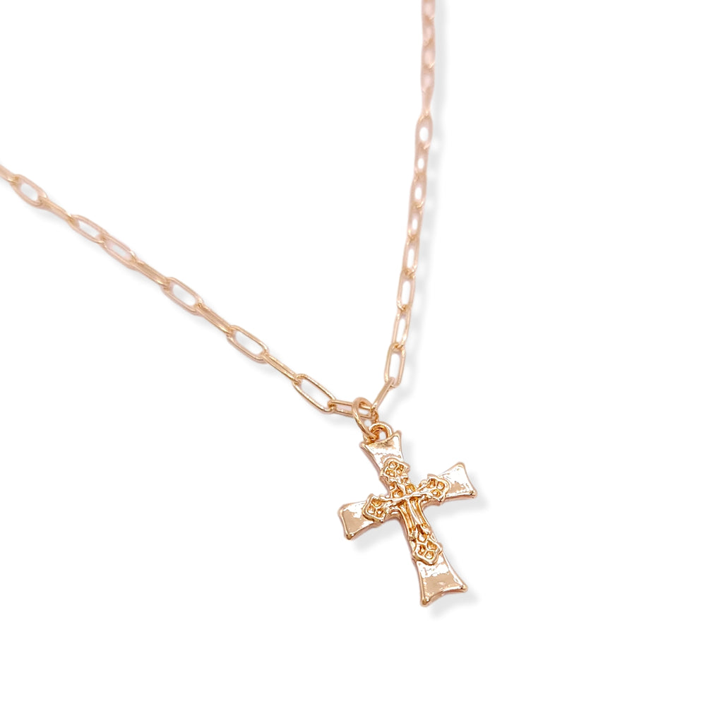 Mini Layered Cross Chain Necklace