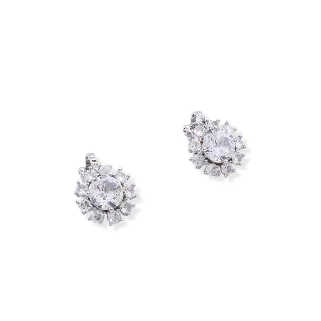 Round Cluster Clip-On Earrings