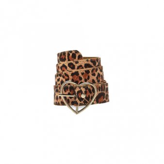 Leopard Heart Buckle Belt