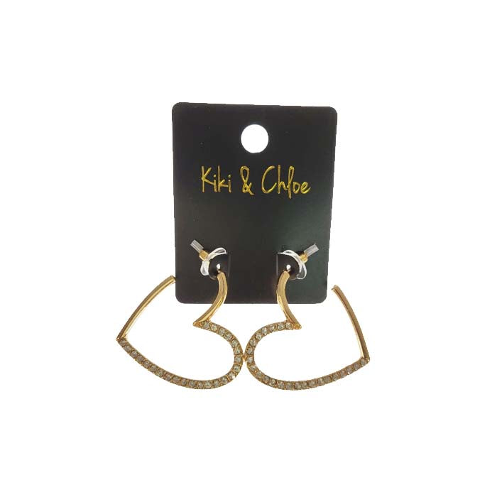 Kiki & Chloe Crystal Heart Hoop Earrings