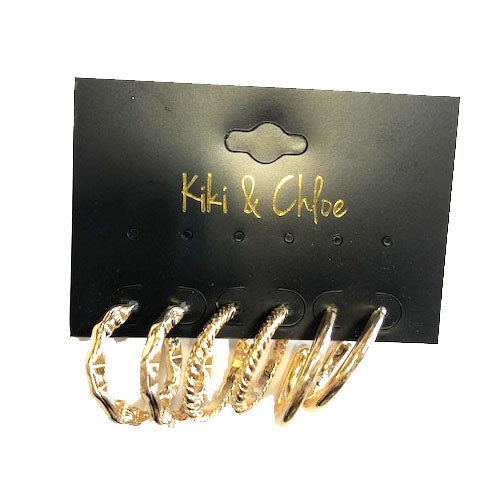 Kiki & Chloe 3pk Hoop Earrings