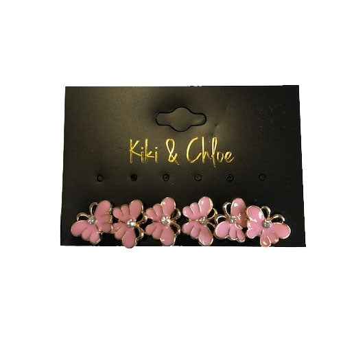 Kiki & Chloe 3pk Butterfly Stud Earrings