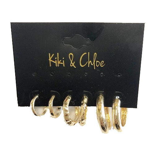 Kiki & Chloe 3pk Hoop Earrings