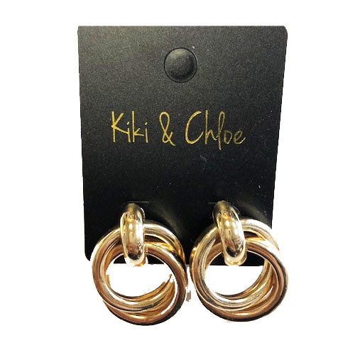 Kiki & Chloe Gold Hoop Stud earrings