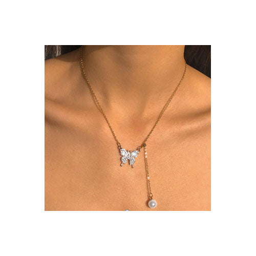 Kiki & Chloe Crystal Butterfly Necklace