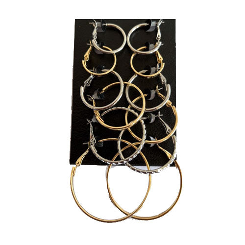 Kiki & Chloe 6pk Gold and Silver Hoop Earrings