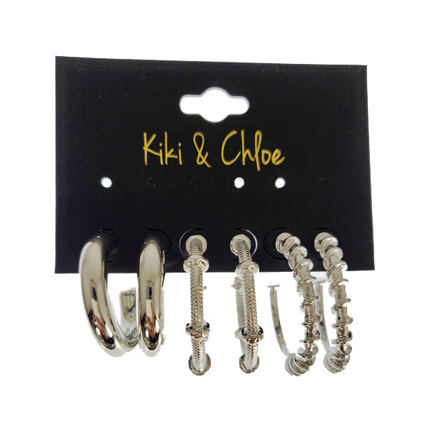 Kiki & Chloe 3pk Hoop Earrings