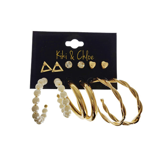 Kiki & Chloe 6pk Stud and Hoop Earrings