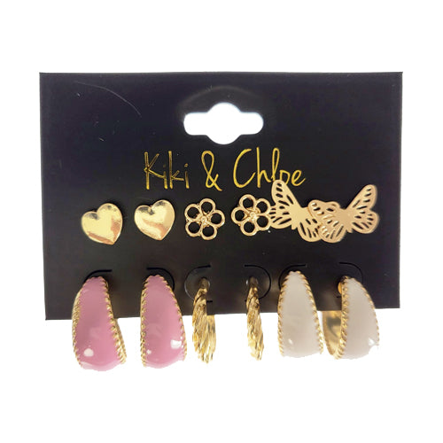 Kiki & Chloe 6pk Stud and Hoop Earrings