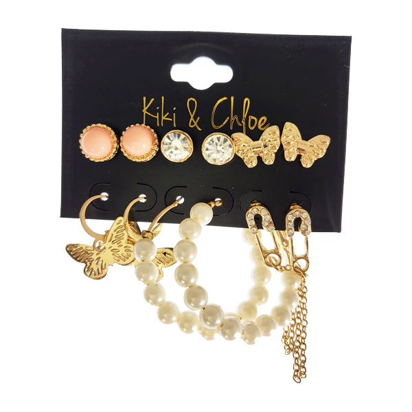 Kiki & Chloe 6pk Stud and Hoop Earrings