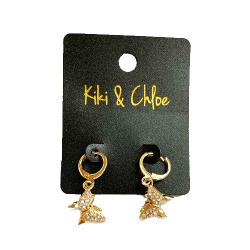 Kiki & Chloe Crystal Butterfly Earrings