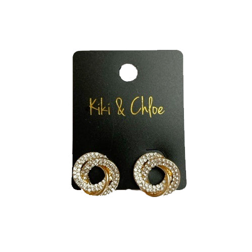 Kiki & Chloe Crystal Swirl Earrings