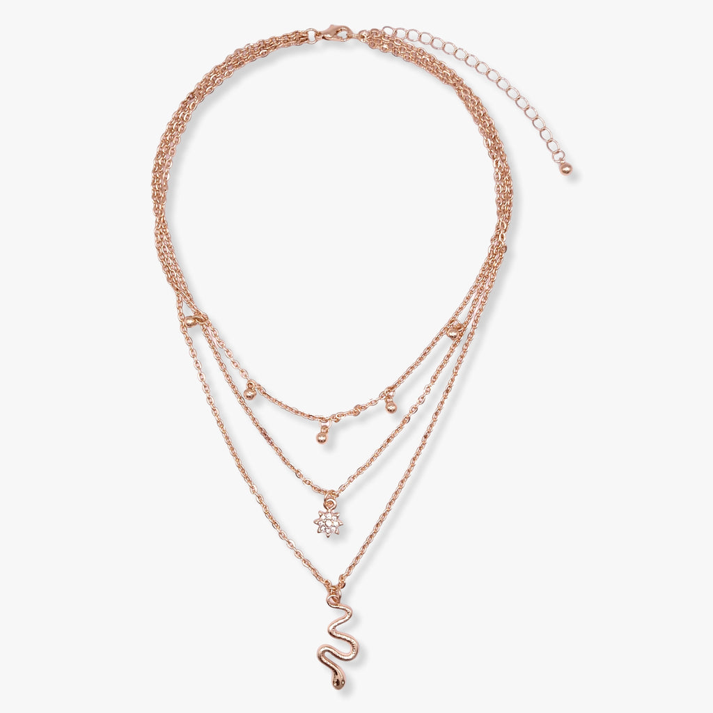 Kiki & Chloe Gold Multi Chain Snake Necklace
