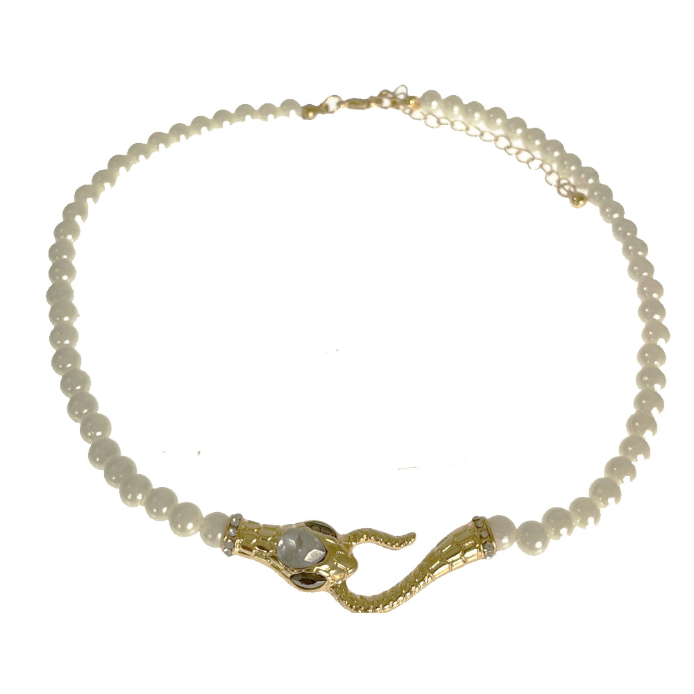 Kiki & Chaloe Snake Pearl Necklace