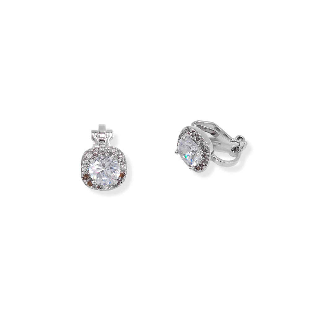 Kiki & Chloe Squircle Diamante Clip-on Earrings
