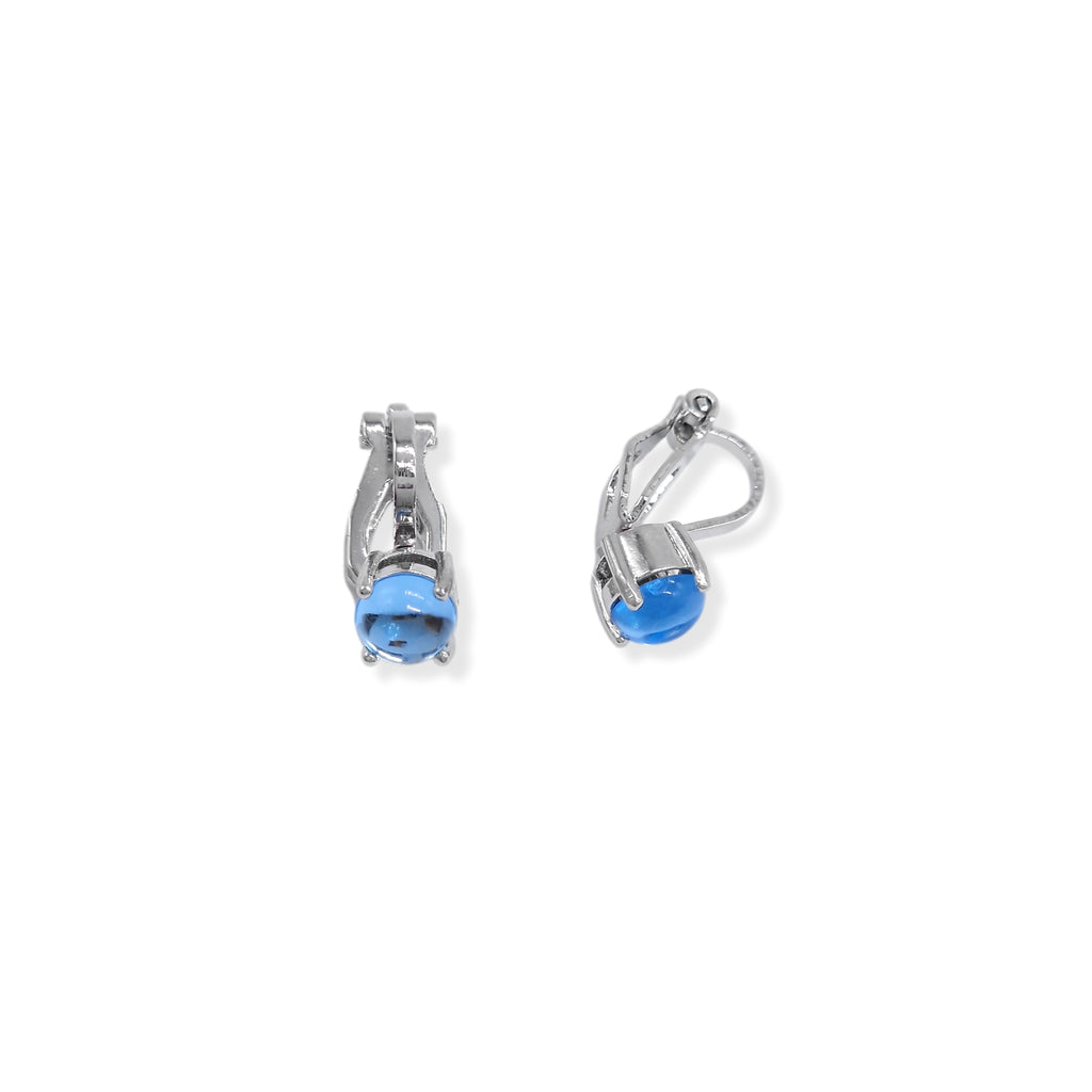 Kiki & Chloe Translucent Blue Clip-on Earrings