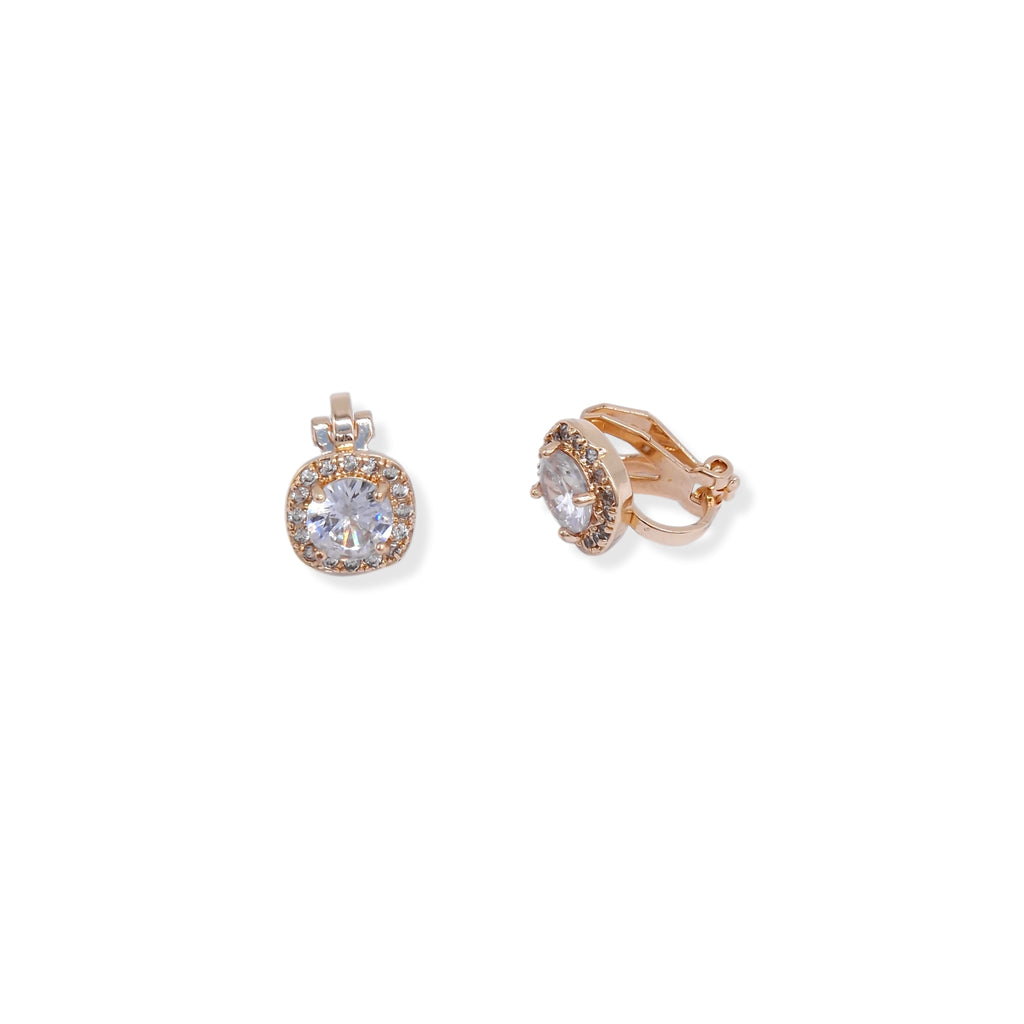 Kiki & Chloe Squircle Diamante Clip-on Earrings