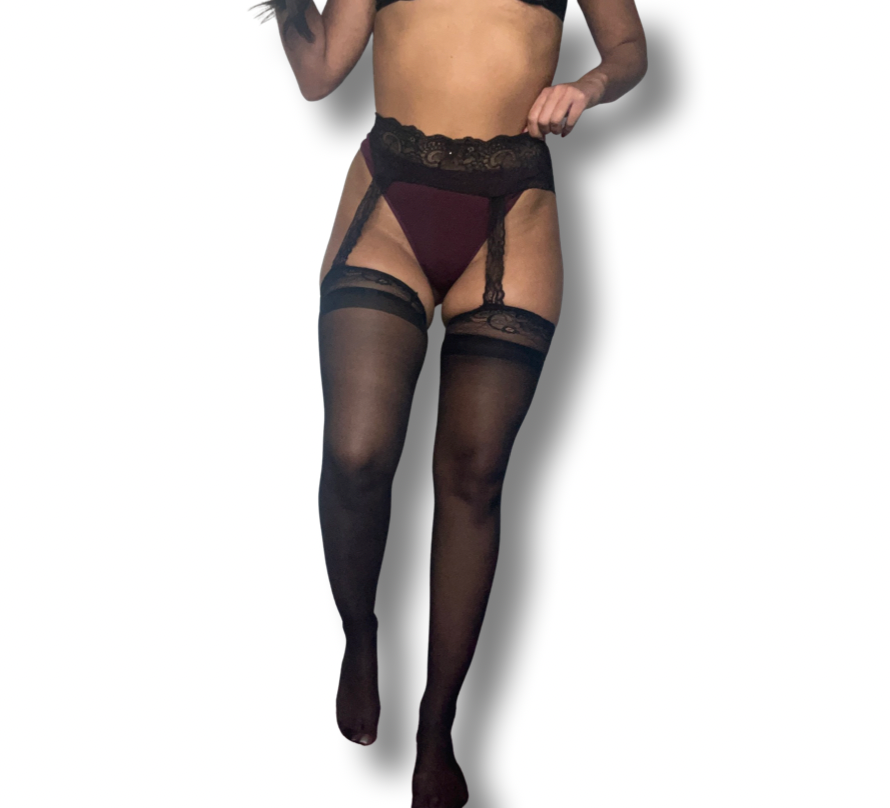 Kiki & Chloe 5 Pack Sexy Sheer Suspender Tights Pantyhose Stockings