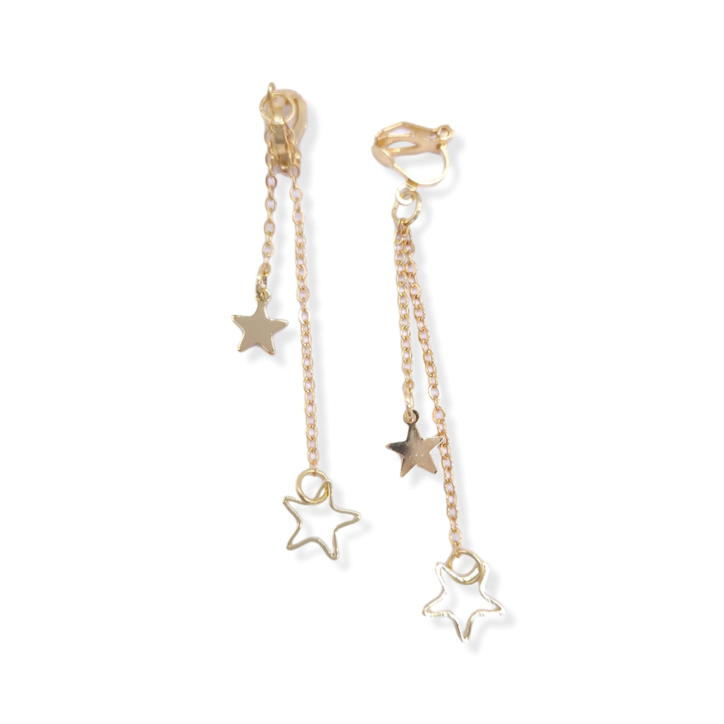 Kiki & Chloe Gold Chain Star Drop Clip-on Earrings