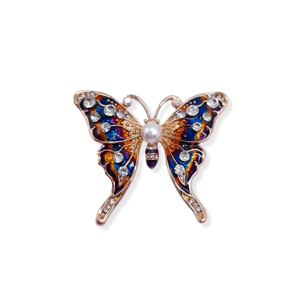 Kiki & Chloe Crystal Rhinestone Butterfly Brooch