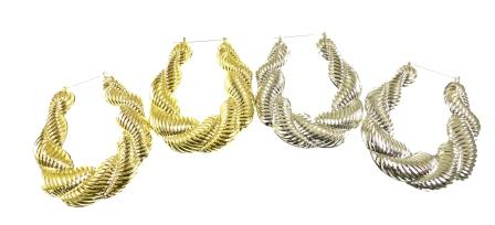 Twist Creole Hoop Earrings