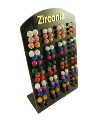 60 pairs on Stand Crystal Ball Earrings