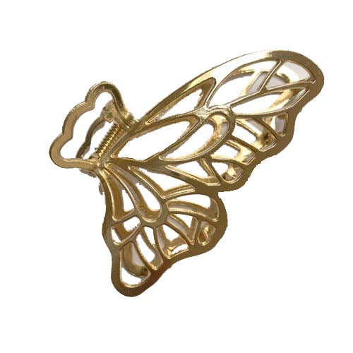 8cm Gold Butterfly Hair Clamp