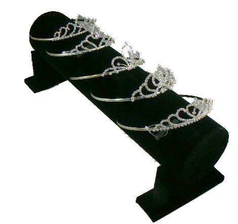 50cm Black Velvet Tiara Display Stand