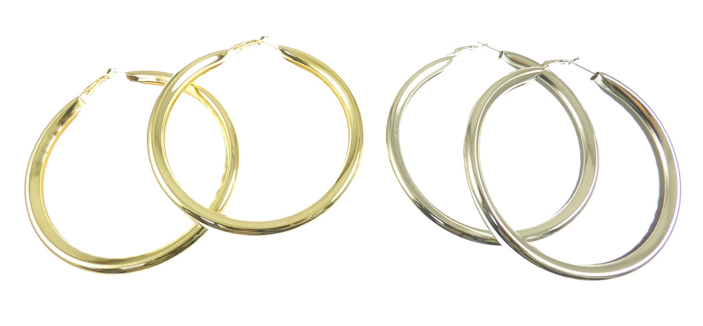 12cm Tube Hoop Earrings